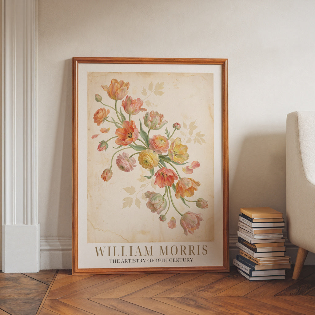 William Morris Tulips and Ranunculus Poster – i rum 3