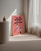 Call Me Antisocial Poster – i rum 2