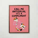 Call Me Antisocial Poster – valnötsram
