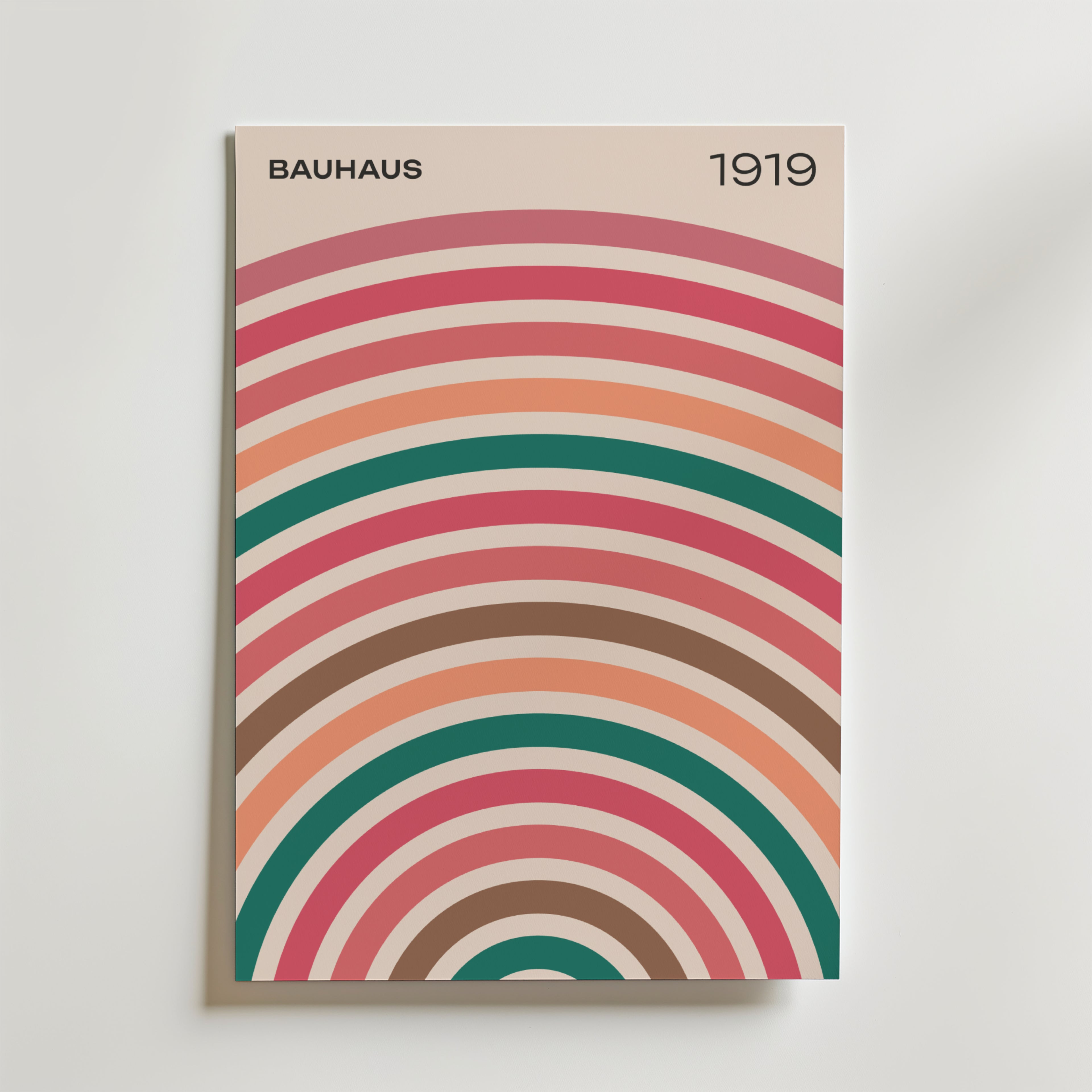 Bauhaus Arches – stilfullt konsttryck från Bozetto, tryckt på matt finpapper i hög tryckkvalitet