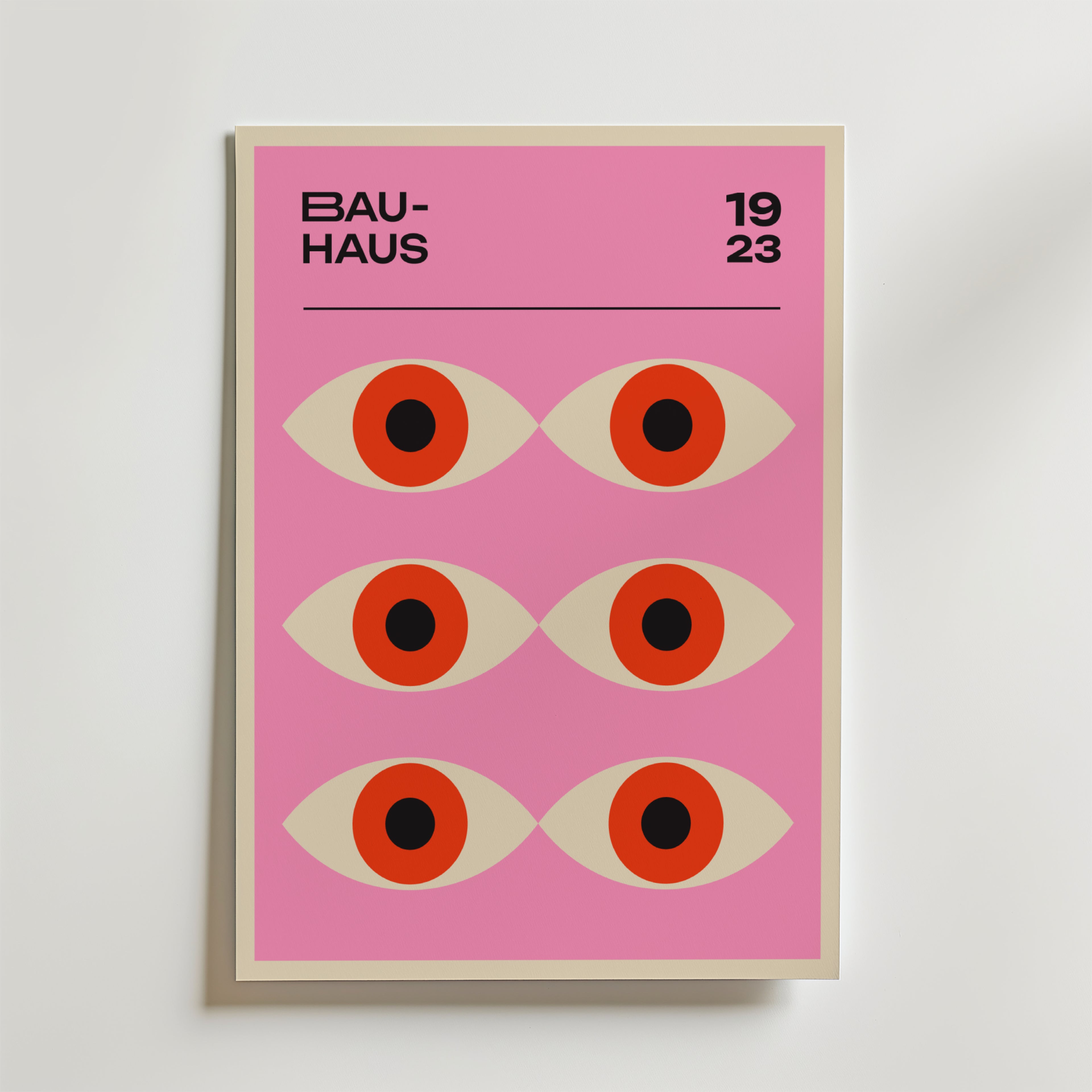 Bauhaus Gaze – stilfullt konsttryck från Bozetto, tryckt på matt finpapper i hög tryckkvalitet