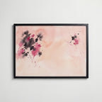 Blush Abstract Poster – svart ram