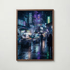 Neon Night Market Poster – valnötsram