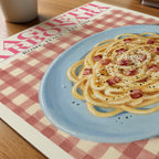 Spaghetti Carbonara poster på skrivbord - Bozetto