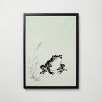 Celadon Frog Poster i svart ram – minimalistisk groda, leverans 1–3 dagar