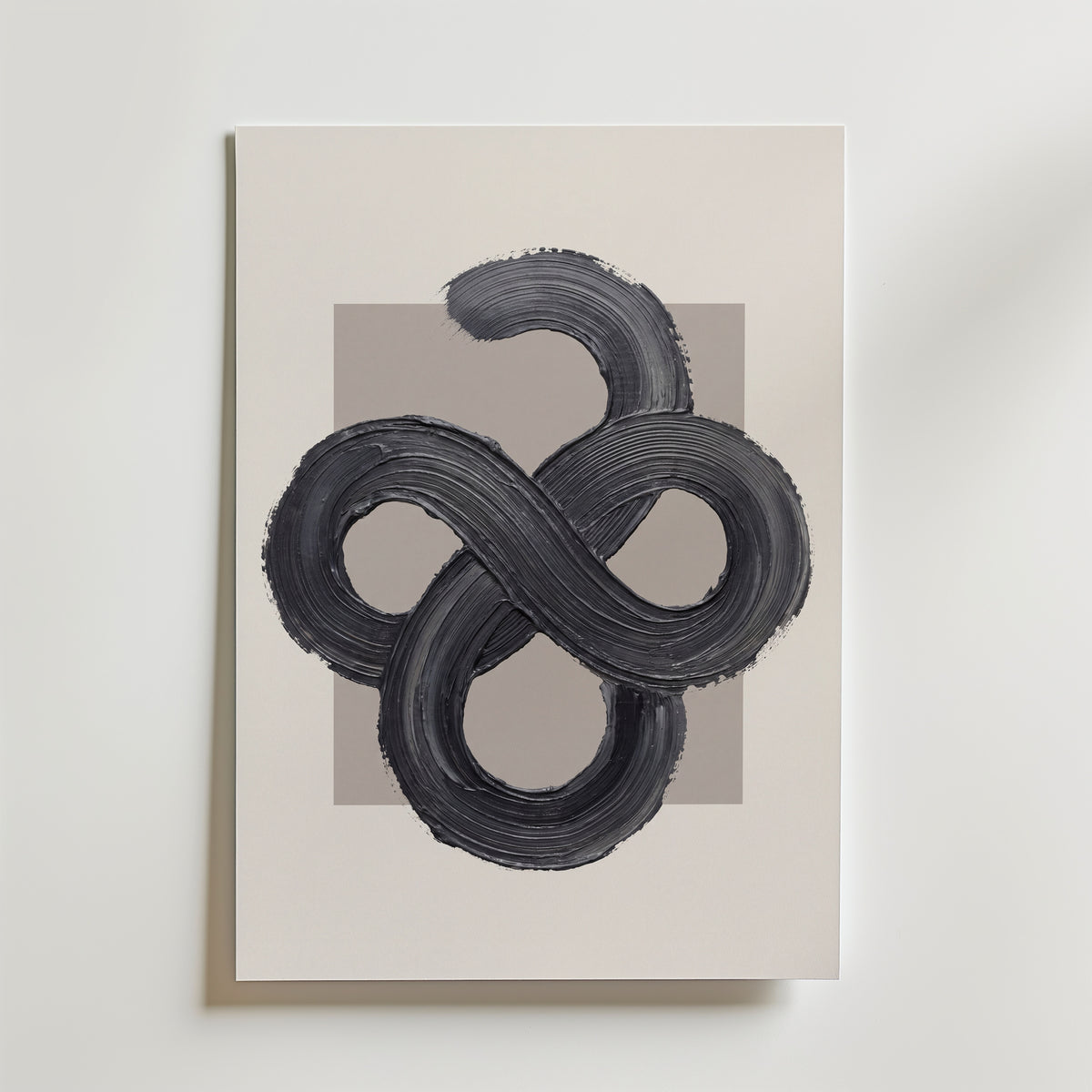 Charcoal Infinity Poster – canvas utan passepartout