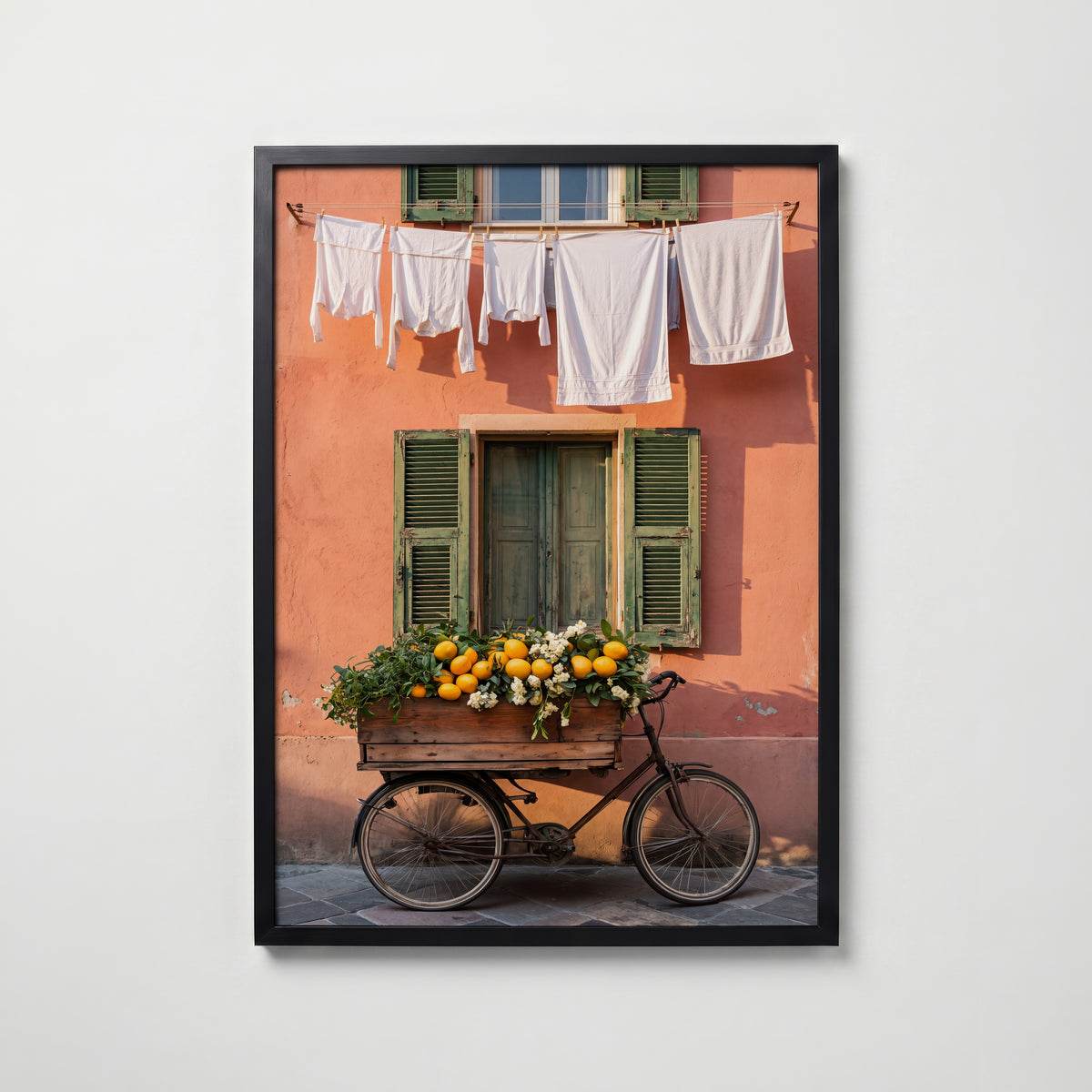 Citroncykel Poster – svart ram