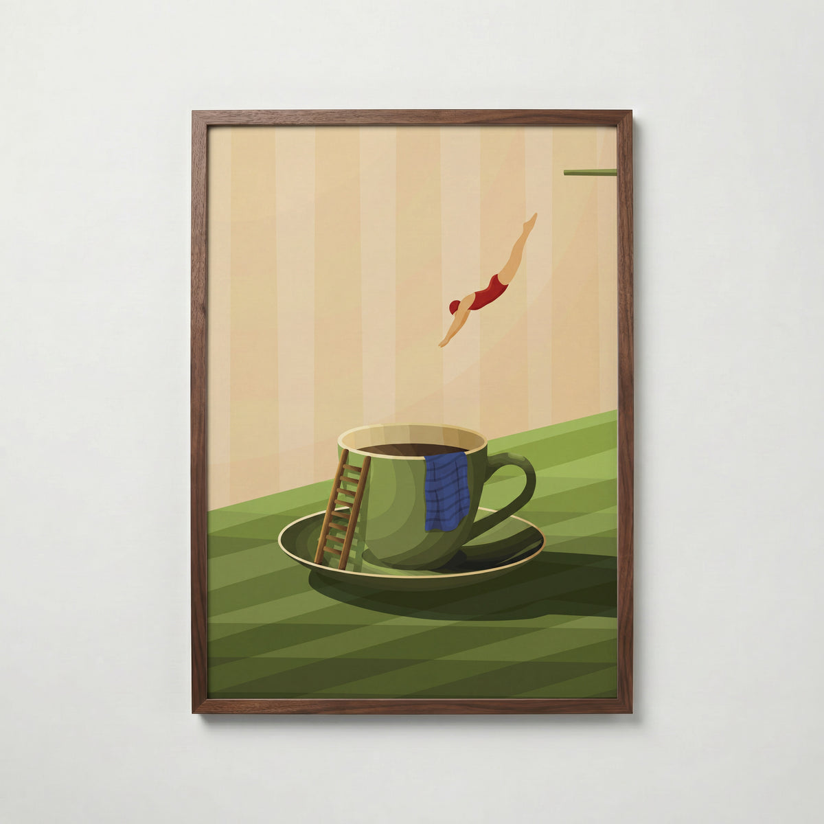 Coffee Dive Poster – valnötsram