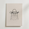 Cowboy Cat Poster – canvas utan passepartout