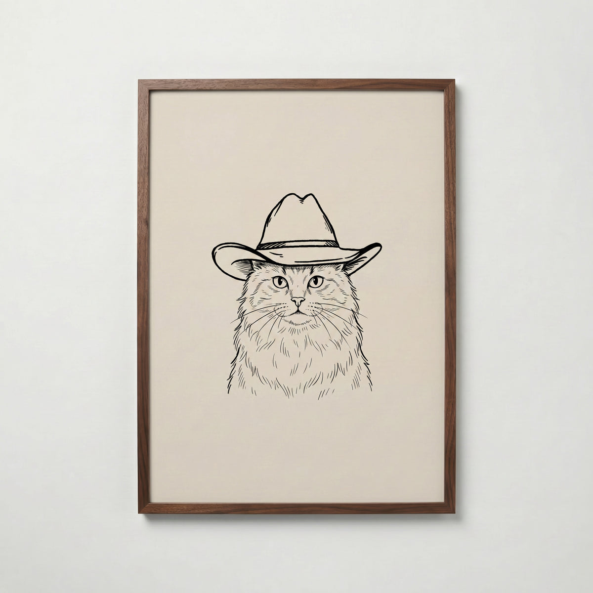 Cowboy Cat Poster – valnötsram