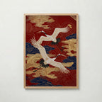 Crimson Cranes Poster – ekram