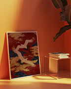 Crimson Cranes Poster – i rum 4
