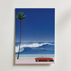 Hiroshi Nagai Crimson Wave Poster - Canvas