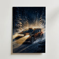 Snow Rally Poster – canvas utan passepartout