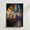 Neon Alley Poster – canvas utan passepartout