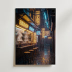 Neon Alley Poster – canvas utan passepartout