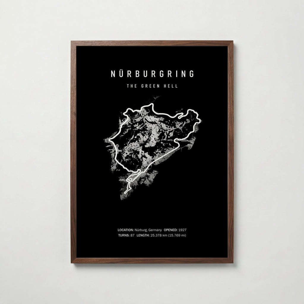 Nürburgring Poster – valnötsram