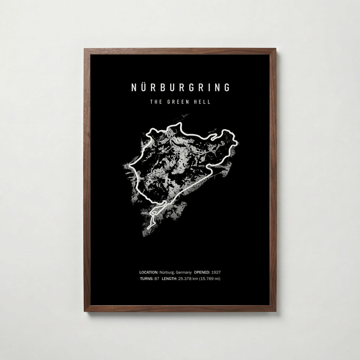 Nürburgring Poster – valnötsram