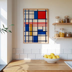 Linear Harmony uppsatt i stilren interiör, poster från Bozetto
