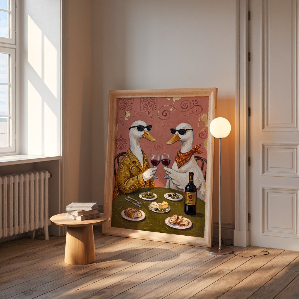 Wine O'Clock Ducks Poster – i rum 4