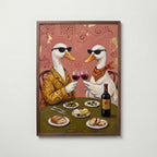 Wine O'Clock Ducks Poster – valnötsram