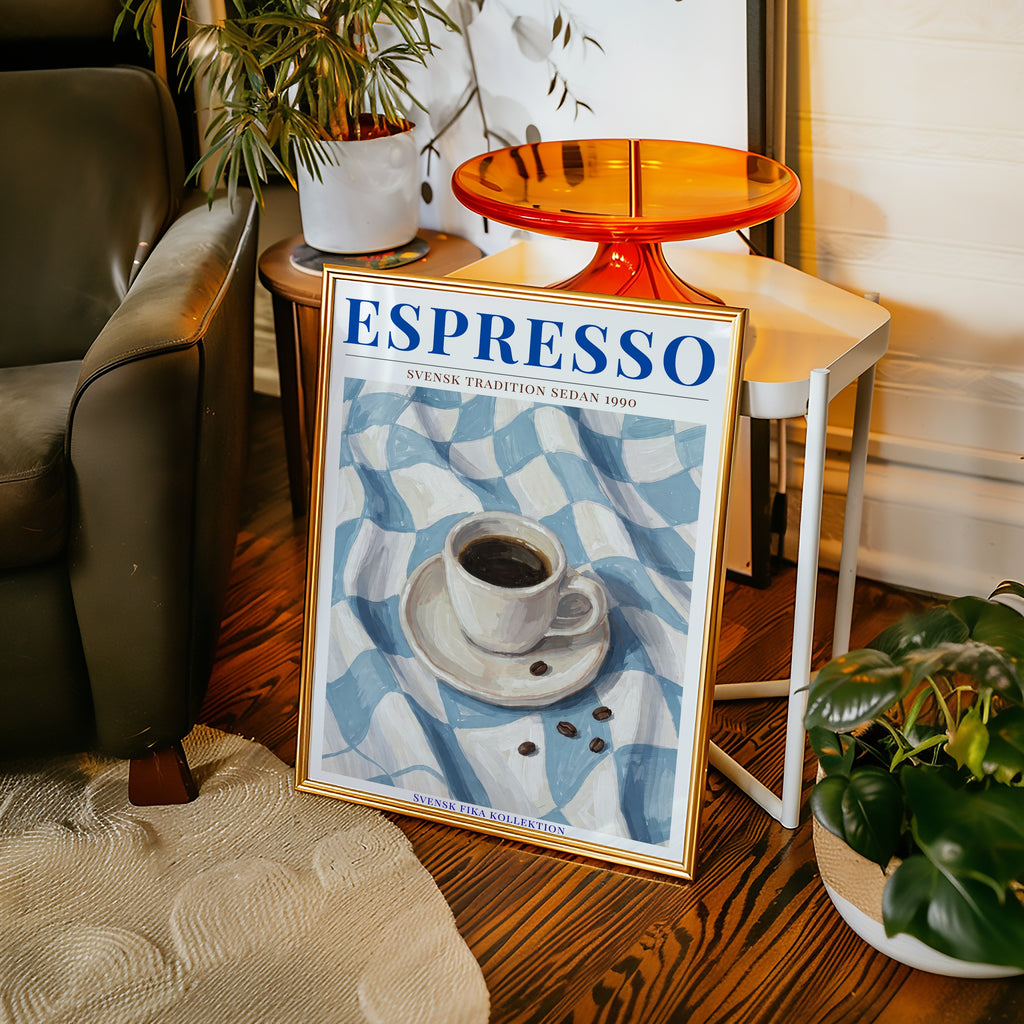 Espresso poster i inrett hem – Bozetto affisch i hög tryckkvalitet
