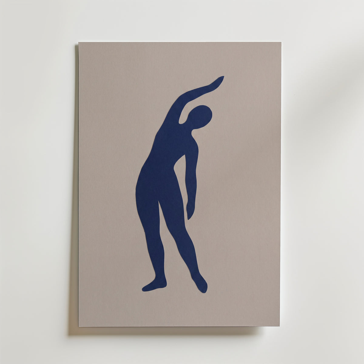 Blue Figure II Poster – canvas utan passepartout