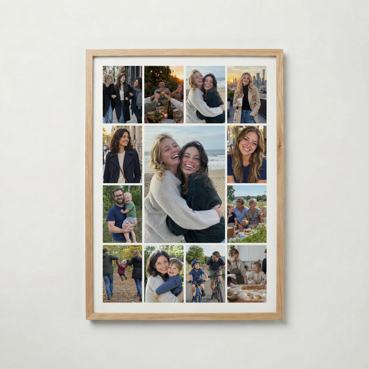 Fotocollage med 13 foton i ekram