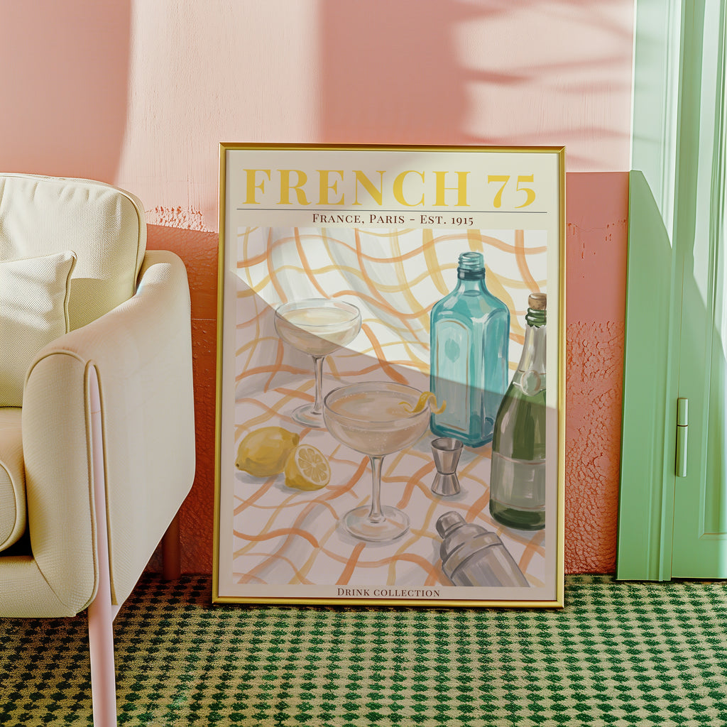 French 75 poster i hemmiljö - Bozetto
