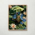 Frog in the Lily Pond Poster i ek-ram fran Bozetto