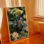 Frog in the Lily Pond Poster i en inredd rumsmiljo