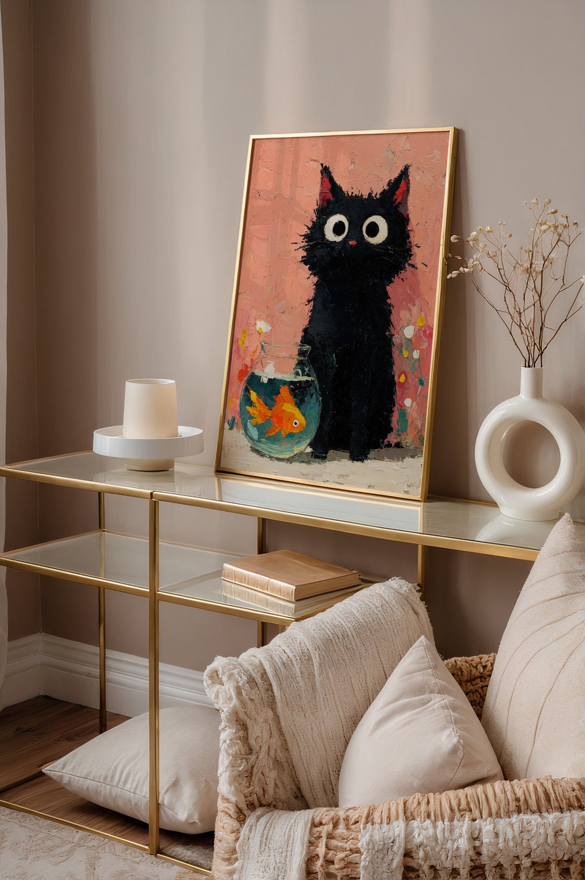 Cat Gold Fish – i rum 1