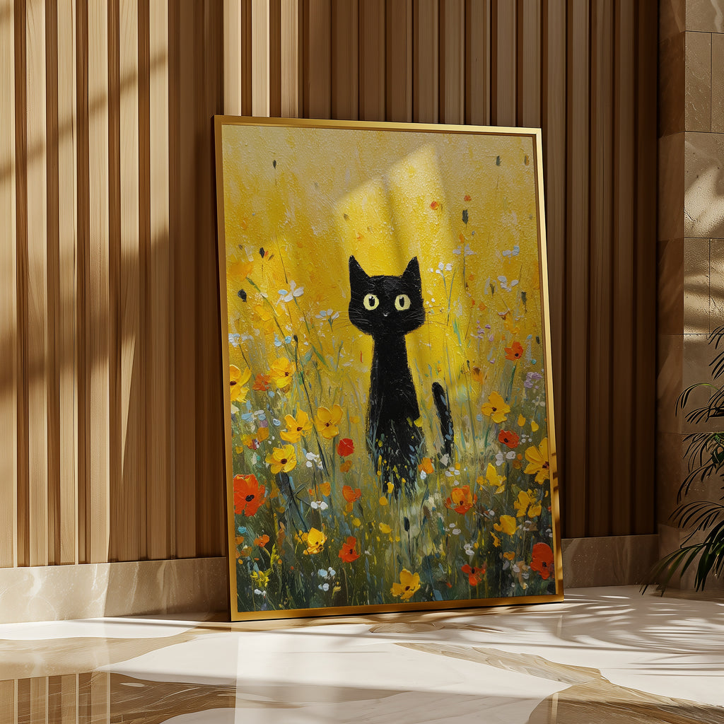 Golden Meadow Watcher Poster i inrett rum – Bozetto