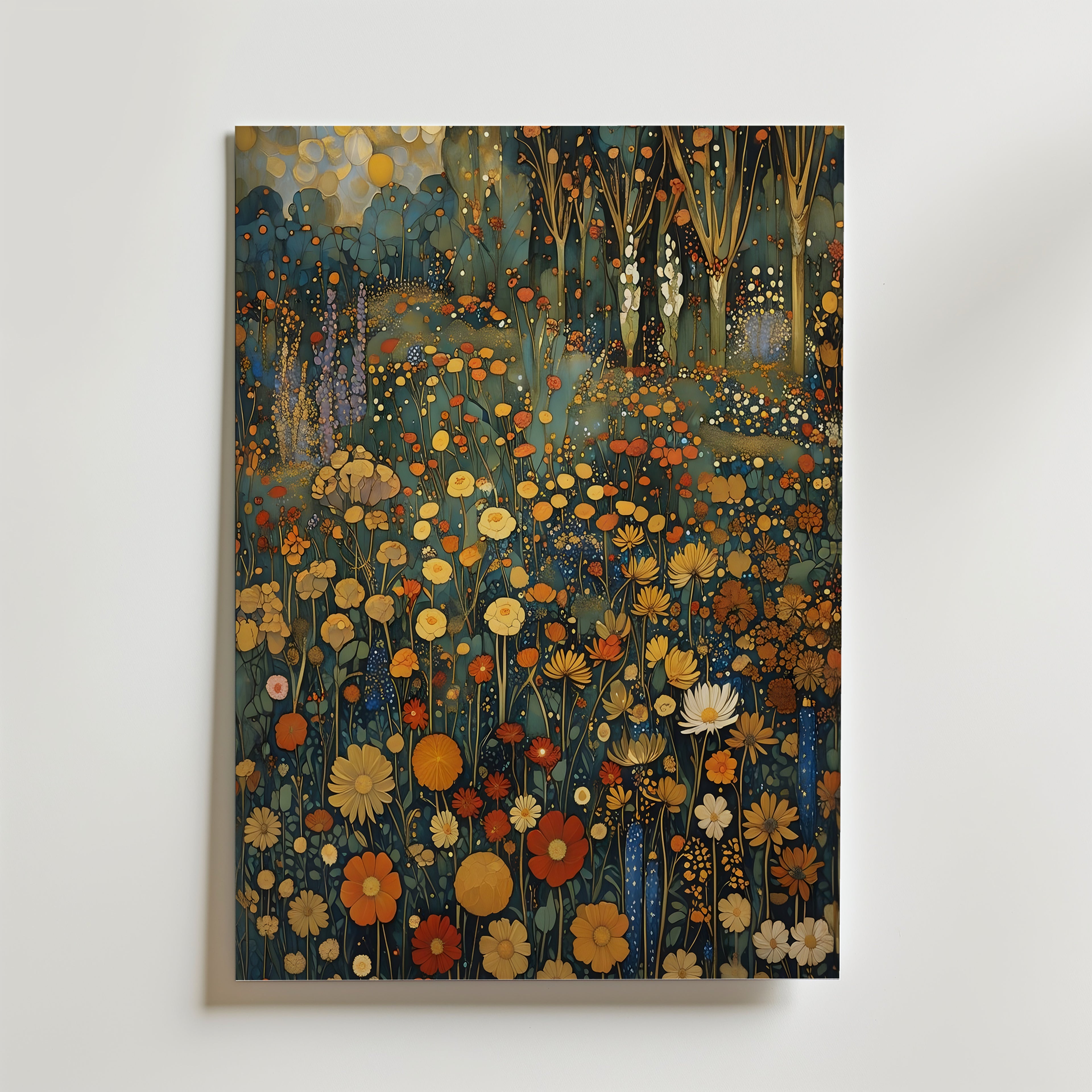 Gustav Klimt Golden Meadow Reverie Poster – utan passepartout