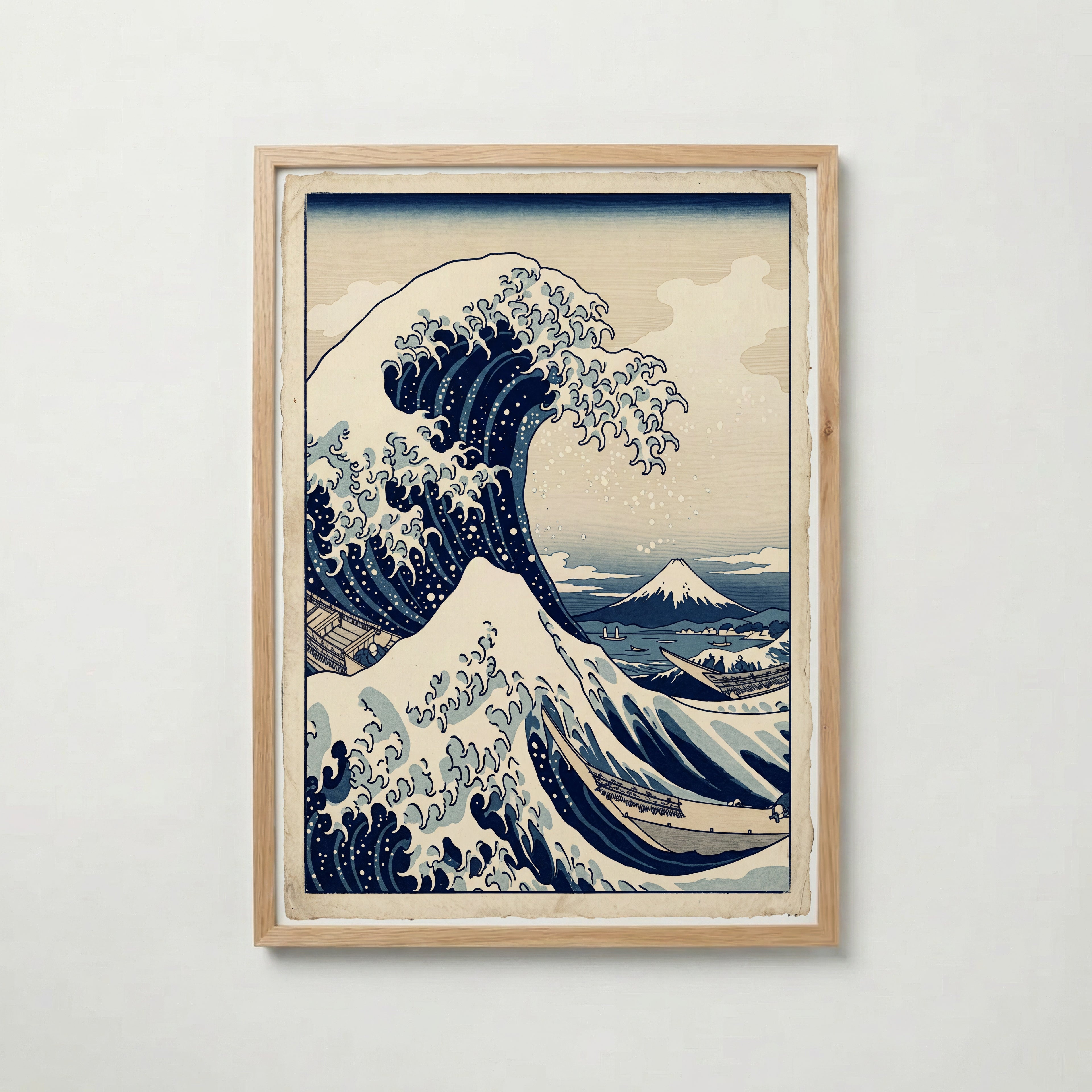 Great Wave Poster i ekram, premiumtryck från Bozetto