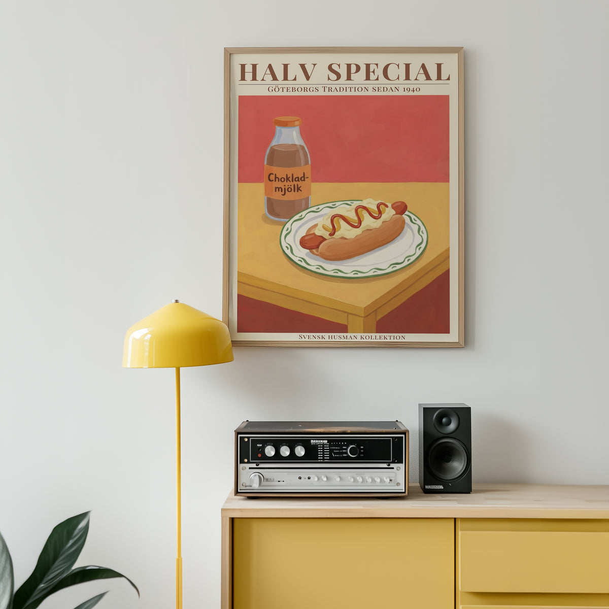 Halv Special poster i stilren inredning – Bozetto konsttryck i hög tryckkvalitet