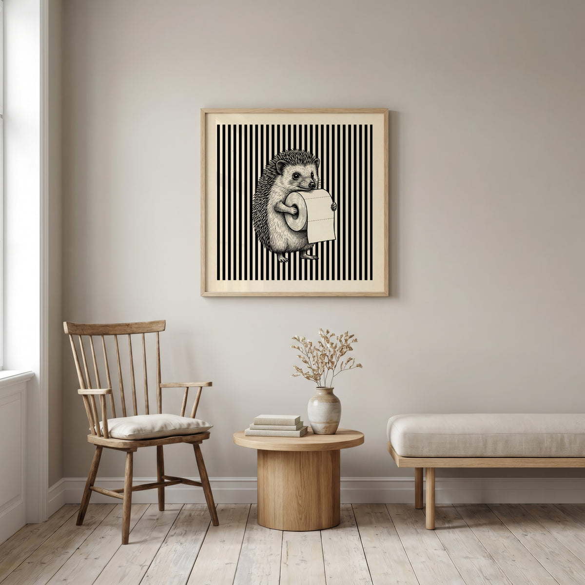 Bathroom Hedgehog Poster – i rum 3