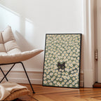 Hidden in Green Bloom Poster på vägg i mysigt rum