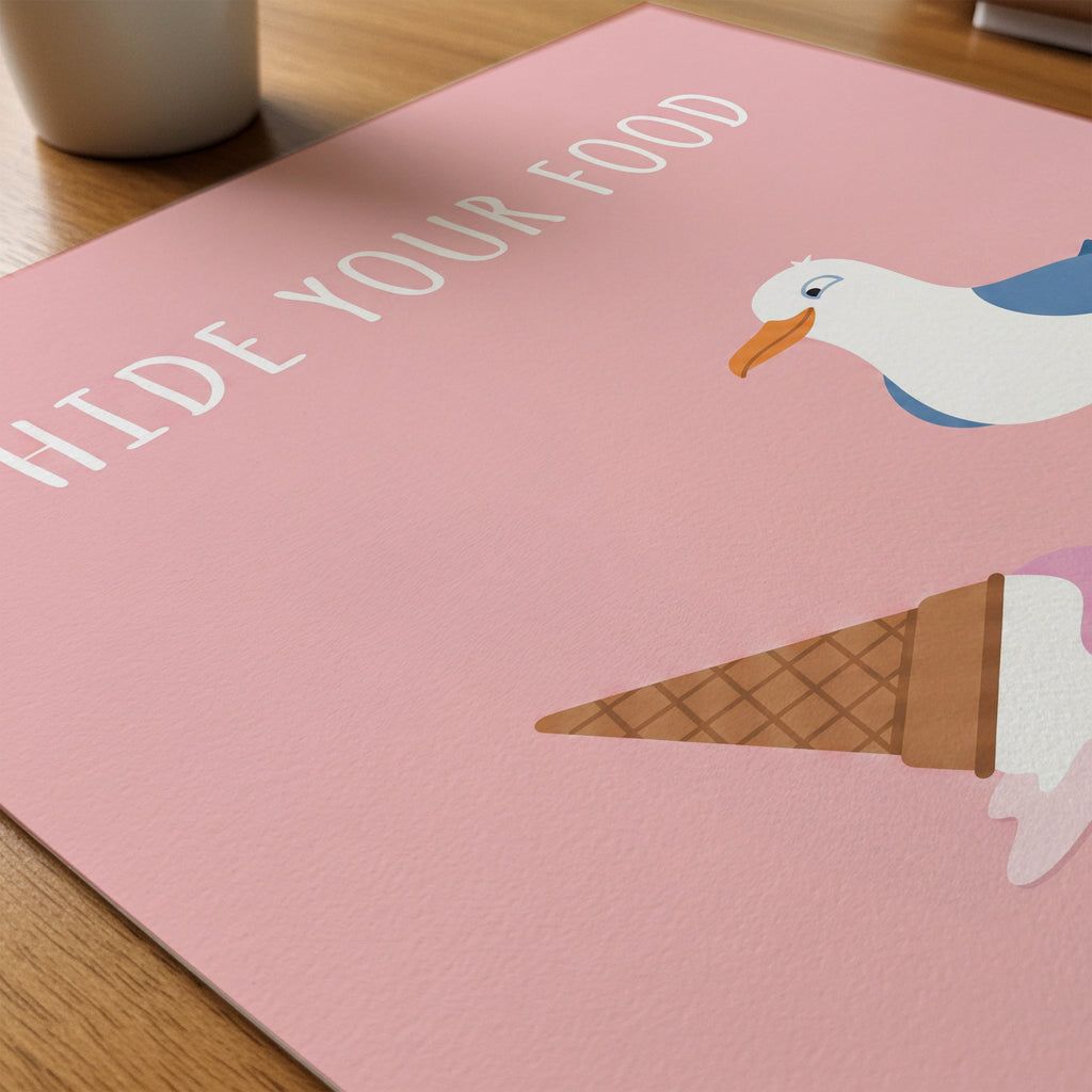Hide Your Food Poster – närbild på papper