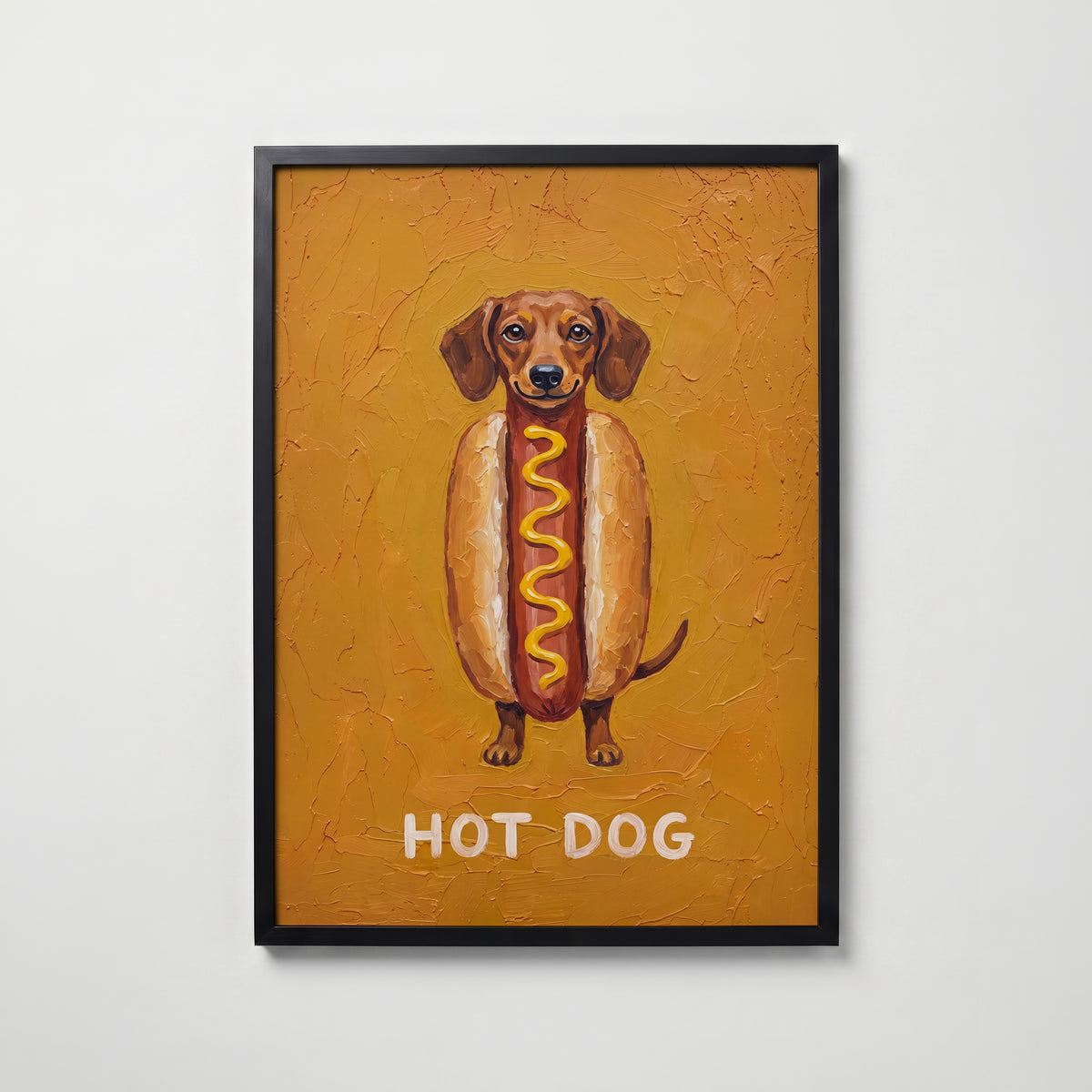 Hot Dog Poster – svart ram