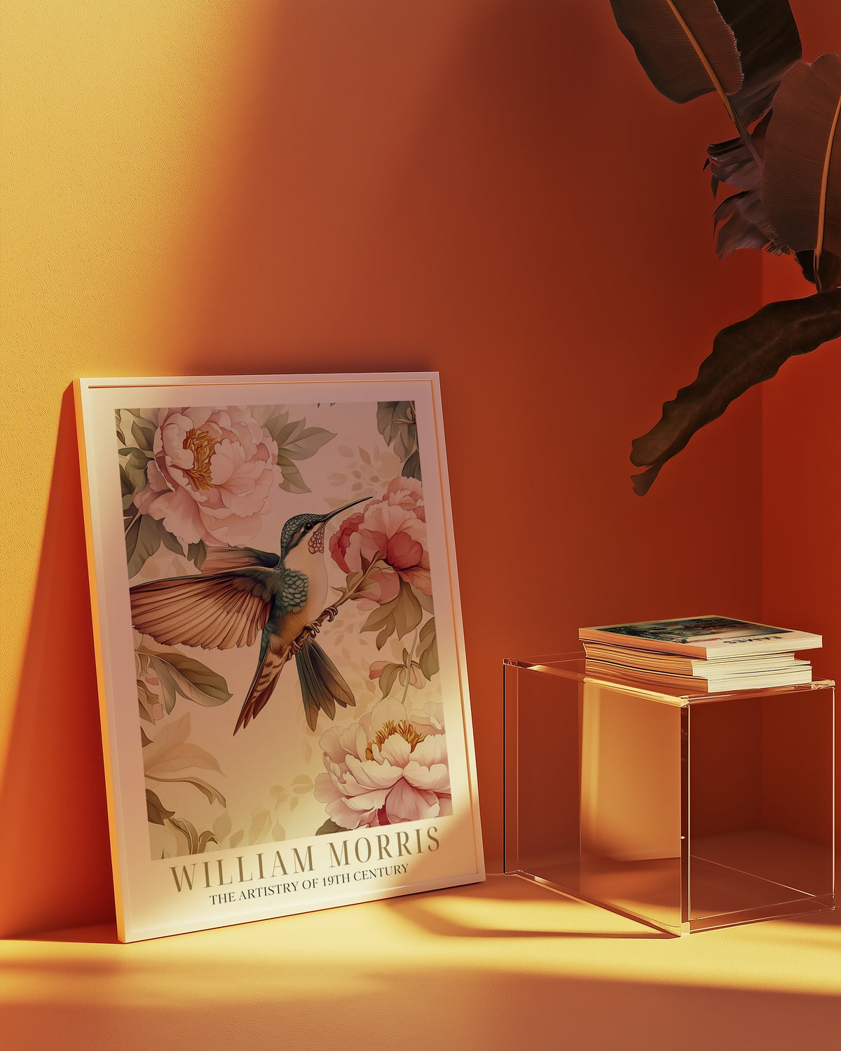 The Hummingbird Garden William Morris affisch i inrett rum – Bozetto poster i hög tryckkvalitet