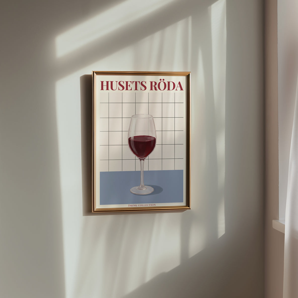 Husets Röda poster i inrett hem – Bozetto affisch i hög tryckkvalitet