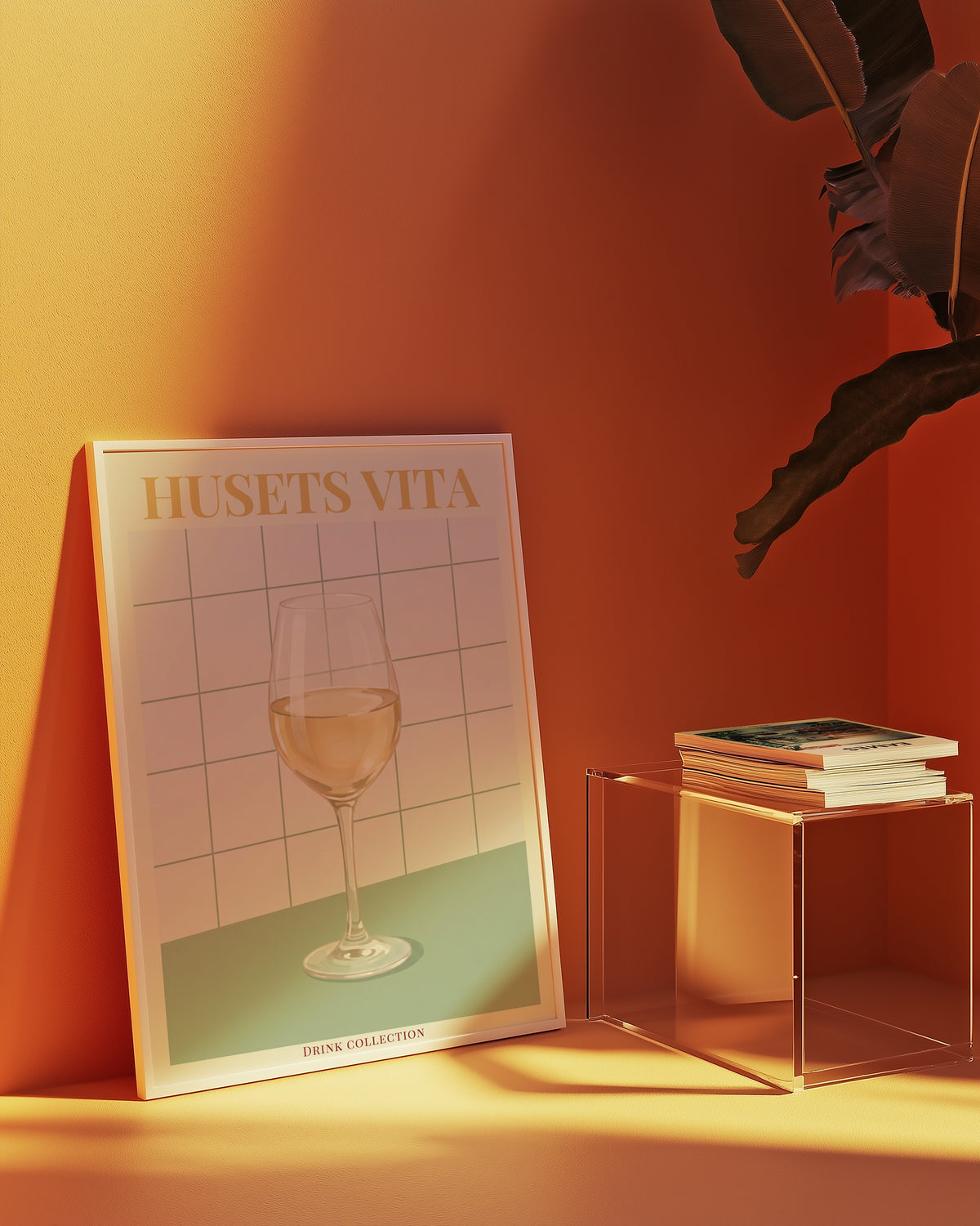 Husets Vita poster i stilren inredning – Bozetto konsttryck i hög kvalitet