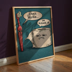 I Hate My Job poster i modern rumsmiljö – konsttryck från Bozetto i hög kvalitet