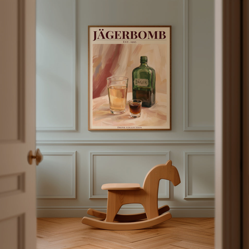 Jägerbomb affisch i stilren miljö – Bozetto