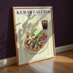 Kebabtallrik poster i inrett rum – Bozetto konsttryck i hög tryckkvalitet