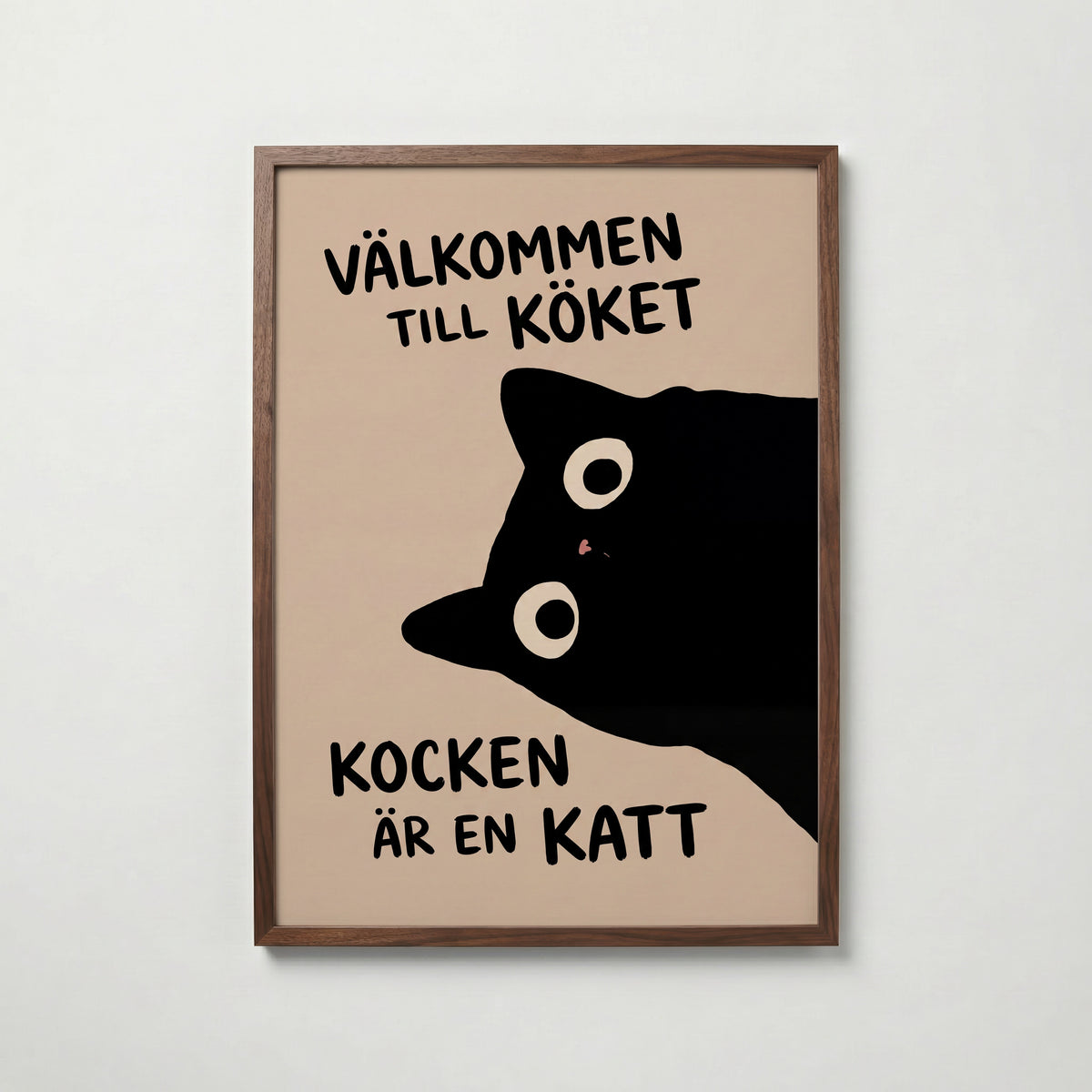 Kocken Är En Katt Poster – valnötsram