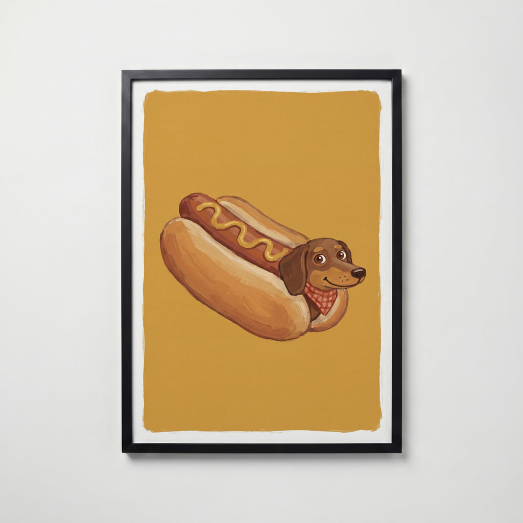 Korvhund Poster – svart ram