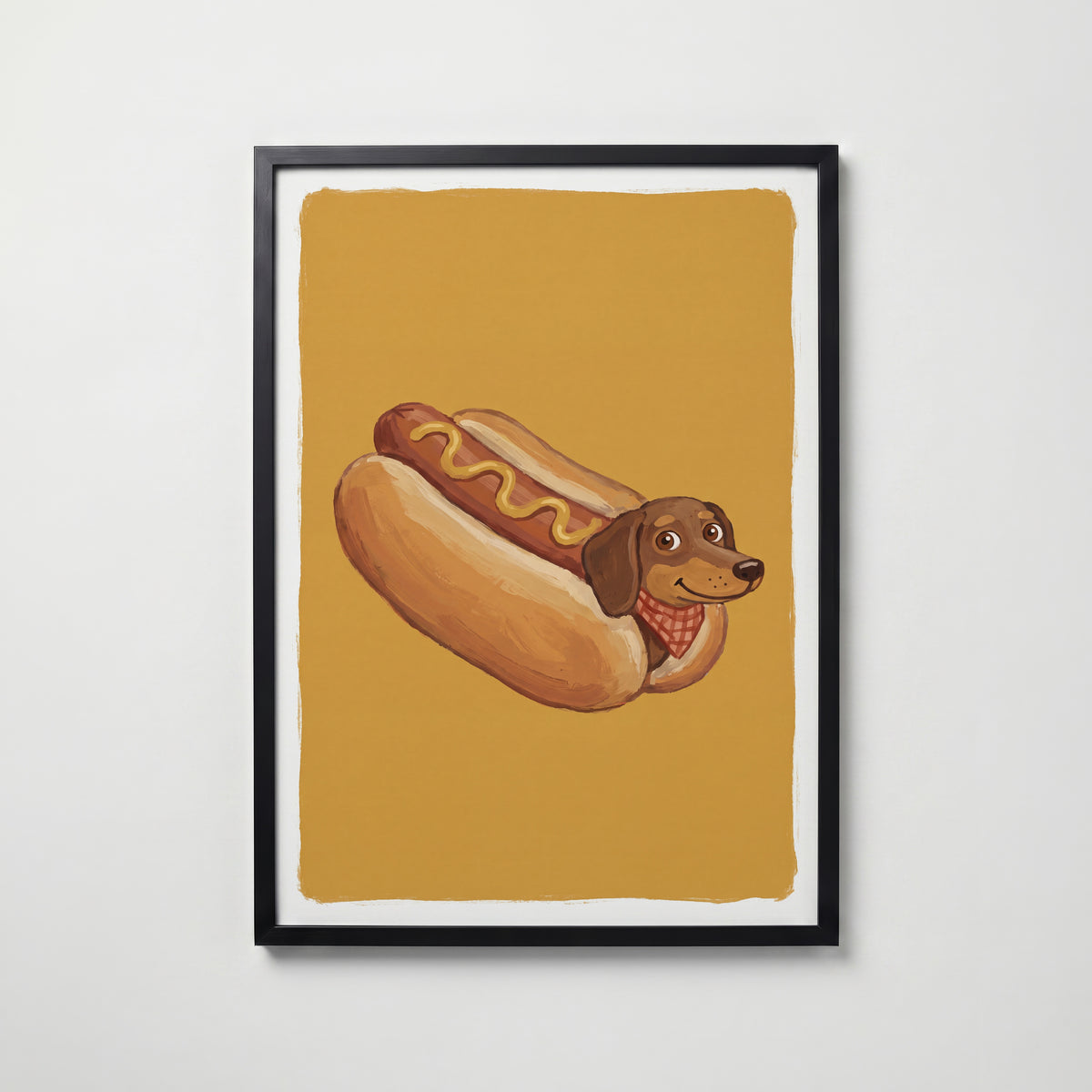 Korvhund Poster – svart ram