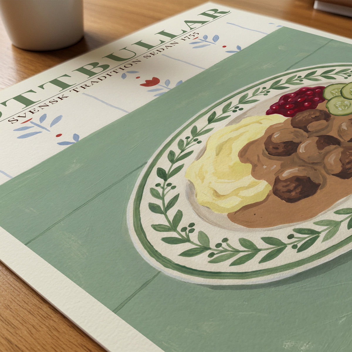 Kottbullar Poster pa skrivbord - Bozetto